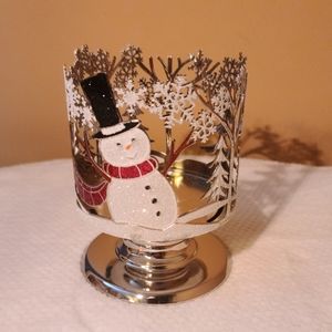 BBW 3 Wick Candle Holder Snowman